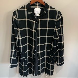 Long line duster jacket Black and Tan